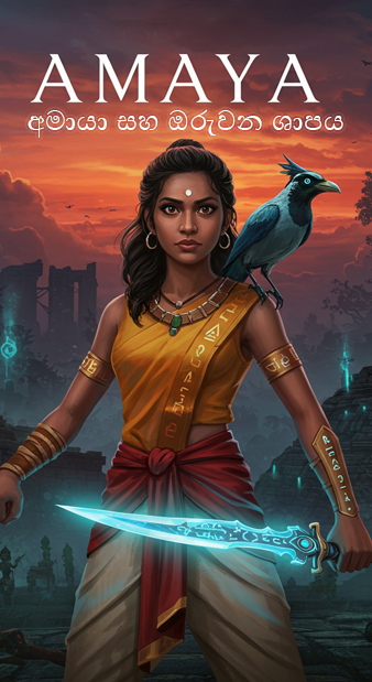 Amaya and the Oruwana Curse - Sinhala Digital Novel Cover